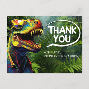 Carte Postale Merci Dinosaur Jurassic Thème Enfants
