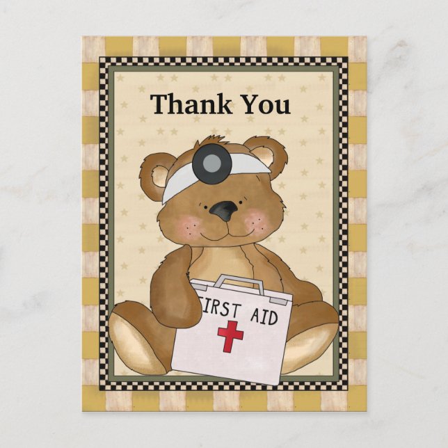 Carte postale Merci Doctor Bear (Devant)