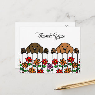 Carte postale Merci du duo de labrador vous regard