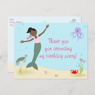 Carte Postale Merci du parti Miss Mermaid
