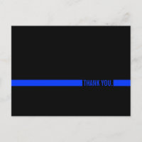 Carte postale Merci du policier