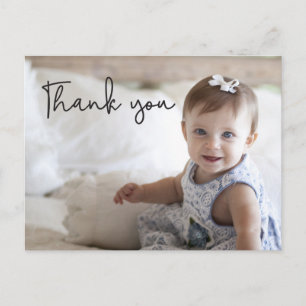 Carte Postale Merci du premier anniversaire du bébé Photo