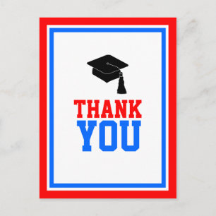 Carte Postale Merci du Red White and Blue Graduation Party