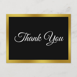 Carte Postale Merci élégant à deux côtés (adresse de retour)