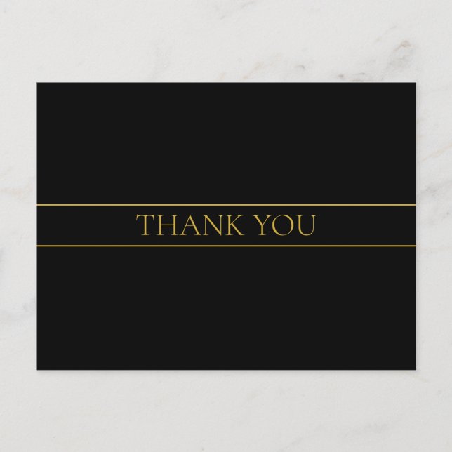 Carte Postale Merci élégant | Texte Or & Grandes (Devant)