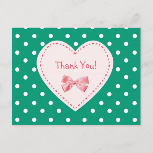 Carte Postale Merci Emerald Green Heart