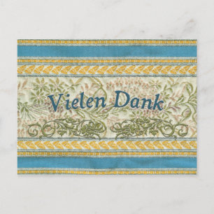 Carte Postale Merci en allemand, Vielen Dank