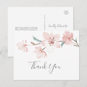 Carte postale Merci en fleurs de cerisier printemp