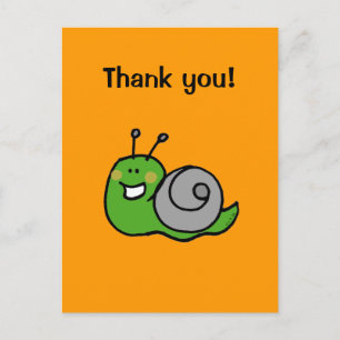 Carte Postale Merci! (escargot)