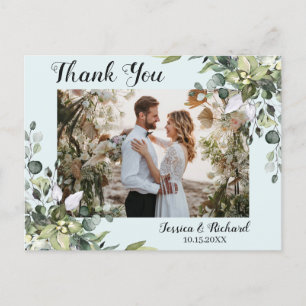 Carte postale Merci Eucalyptus Watercolor
