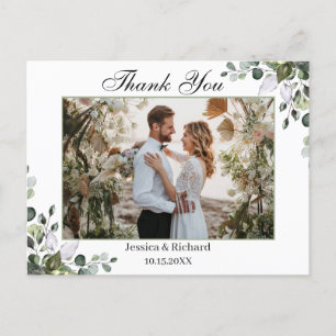 Carte postale Merci Eucalyptus Watercolor