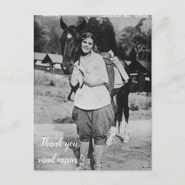 Carte postale Merci, facteur (Devant)