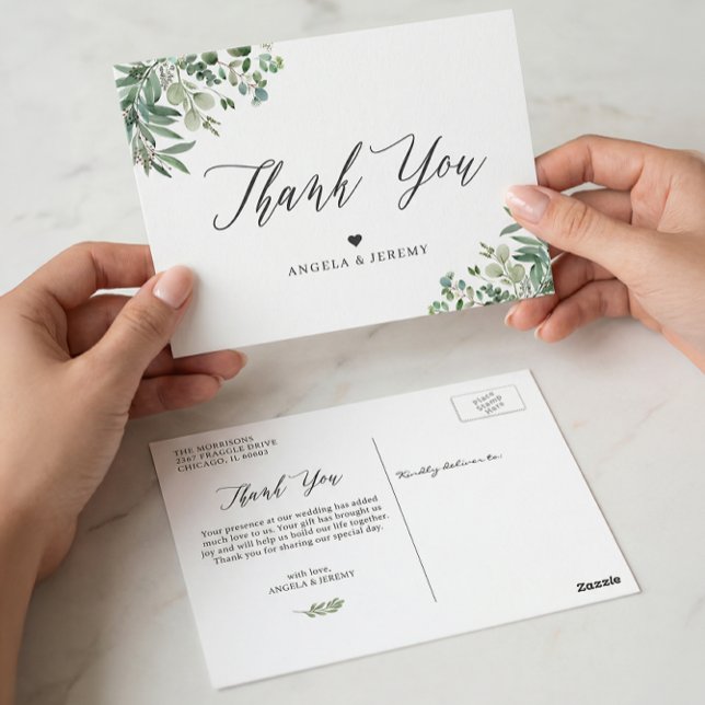 Carte Postale Merci Feuille de l'Eucalyptus vert (Créateur téléchargé)