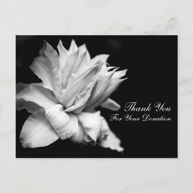 Carte Postale Merci floral pour votre don Personnalisable C (Devant)