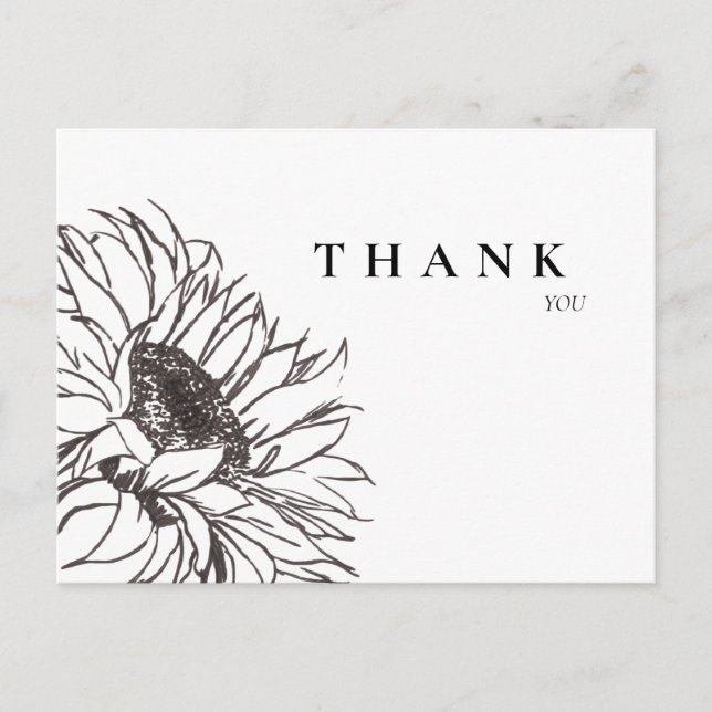 Carte Postale Merci funéraire simple tiré à la main (Devant)