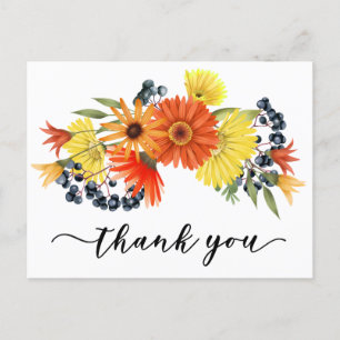 Carte Postale Merci Gerbera Fleur Daisy
