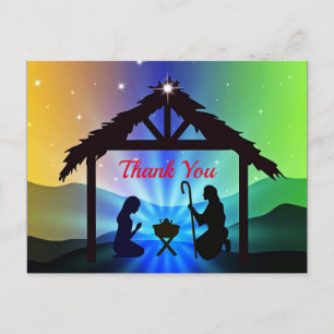 Carte Postale Merci graphique de Noël du directeur de la nativit