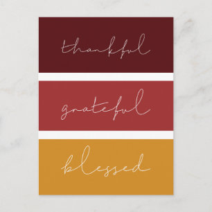 Carte Postale Merci Grateful béni moderne Thanksgiving