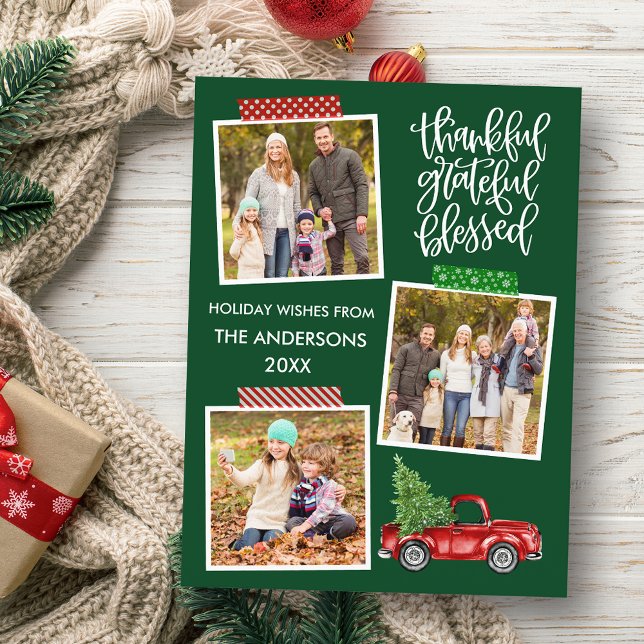 Carte Postale Merci Grateful Camion Blessé Tape Photo vacances (Customize to change your personalized text size or text style.)
