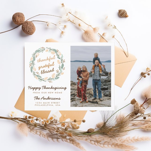 Carte Postale Merci Gratuit Béni Thanksgiving Moving (Créateur téléchargé)