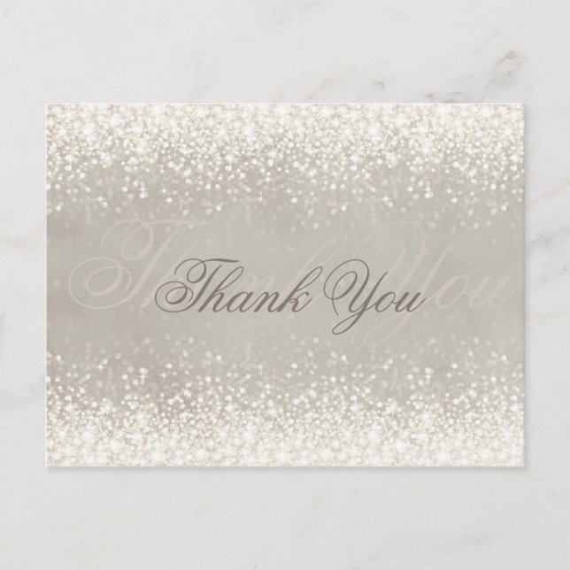 Carte postale Merci gris Parties scintillant brill (Devant)