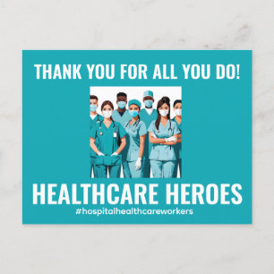 Carte Postale Merci Héros de soins de santé Infirmière Docteur