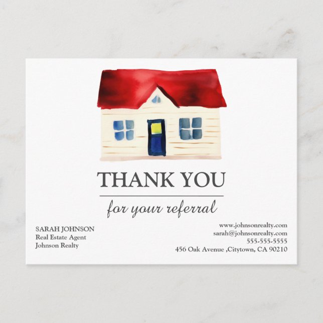 Carte Postale Merci Immobilier Pour La Référence (Devant)