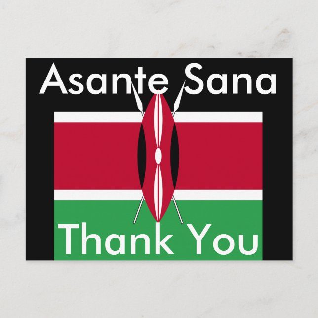 Carte postale Merci Kenya (Devant)