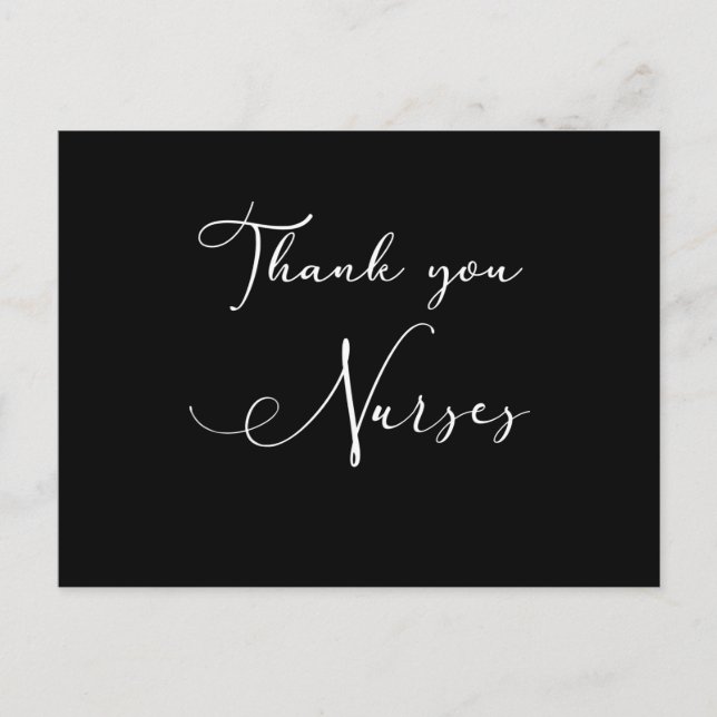 Carte Postale Merci les infirmières. Cadeau d'appréciation des i (Devant)