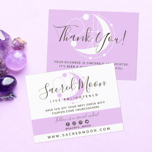 Carte Postale Merci Lune Métaphysique Minimaliste Violet