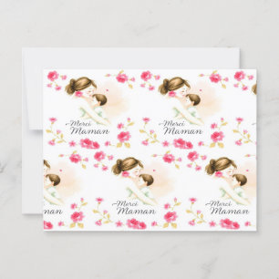 Carte Postale Merci Maman – Emotional Watercolor I Postcard