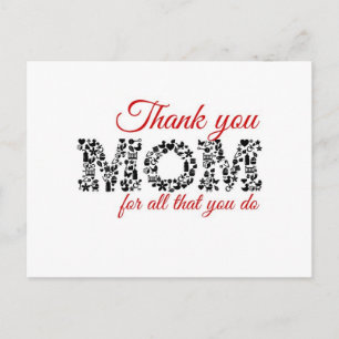 Carte Postale Merci Maman pour tout ce que tu fais