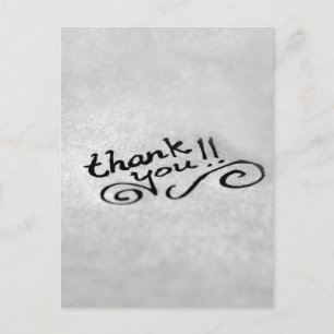 Carte Postale Merci manuscrit