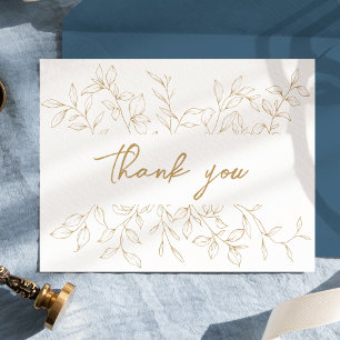 Carte Postale Merci Mariage classique Gold Green