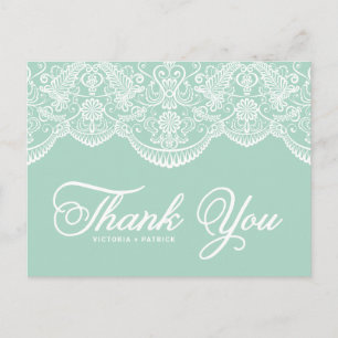 Carte postale Merci Mariage de dentelle Brocade Mi