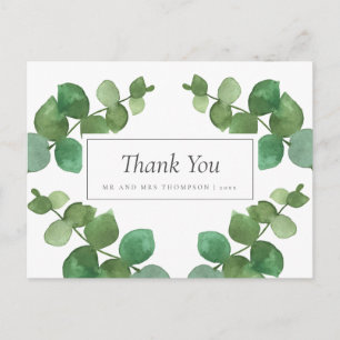 Carte Postale Merci Mariage des forêts d'Eucalyptus