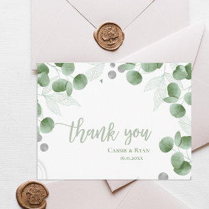 Carte Postale Merci Mariage Eucalyptus inspiré par la nature
