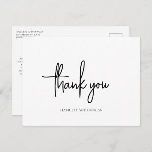 Carte Postale Merci Mariage minimaliste simple et élégant