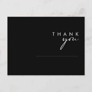 Carte Postale Merci Mariage moderne noir et blanc