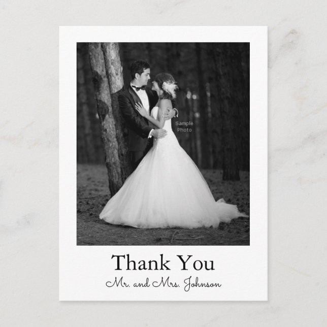 Carte Postale Merci Mariage photo (Devant)