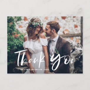 Carte Postale Merci Mariage photo à brosse