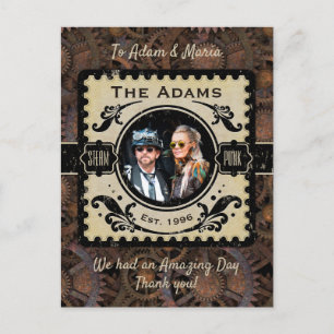 Carte Postale Merci Mariage victorien gothique Steampunk