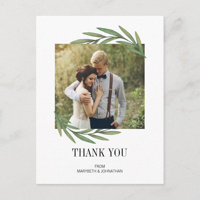 Carte postale Merci Mariage Watercolor (Devant)