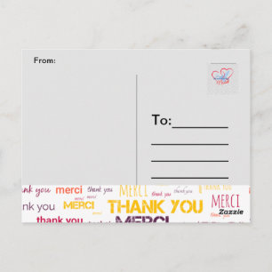CARTE POSTALE MERCI, MERCI, MERCI - MERCI POSTCARD