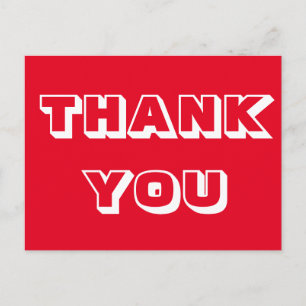 Carte Postale Merci, Merci, rouge blanc