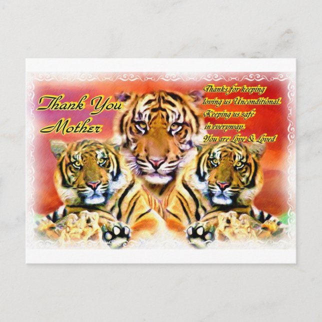 Carte Postale Merci,Mère_ (Devant)