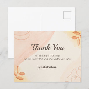 Carte postale Merci minimaliste