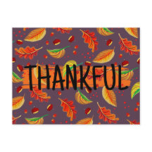 Merci Moderne Feuilles Automne Nuts Châtaignes Chu