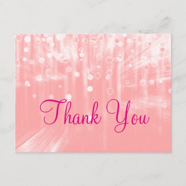 Carte Postale Merci moderne rose glamour tendance et bon marché (Devant)