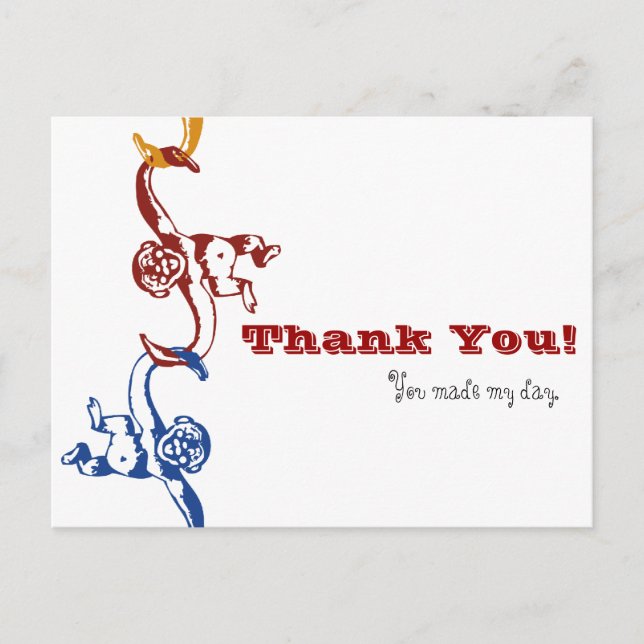 Carte postale Merci Monkey Barrel (Devant)